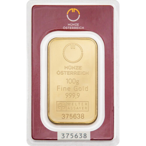 Goldbarren kaufen Münze Österreich 100 g