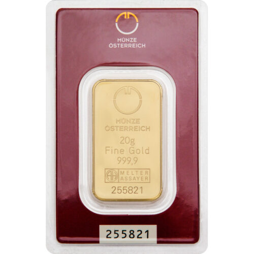 Goldbarren kaufen Münze Österreich 20 g