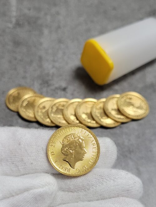 Goldmünzen kaufen Tube Britannia 1/4 oz 2023