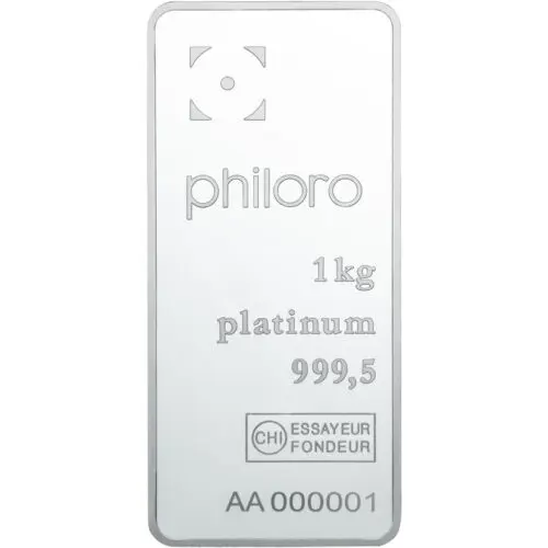 1 Kg Platinium von philoro mit 999,5 Reinheit kaufen (Zollfreilager)