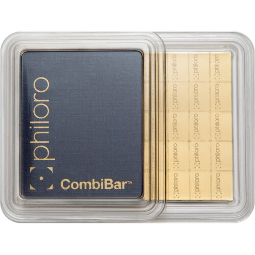 Goldbarren kaufen 50 x 1 g Combibar Philoro