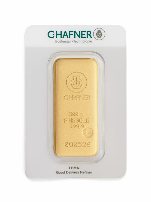 Goldbarren kaufen C.Hafner 500 g