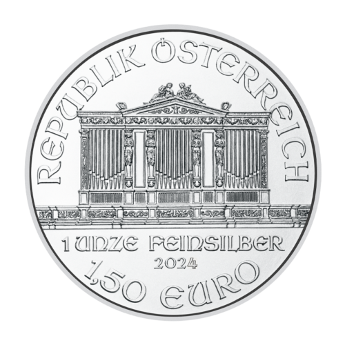 1 Unze Feinsilber Wiener Philharmoniker Silbermünzen 2024 Republik Österreich